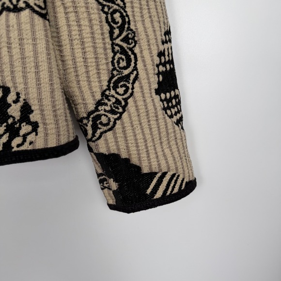 Vintage Womens Abstract Mixed Media Fine European Reversible Tapestry Jacket Med - Picture 3 of 11